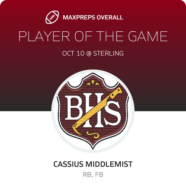 #3 Cassius Middlemist Player of the Game badge