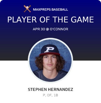 #10 Stephen Hernandez Player of the Game badge
