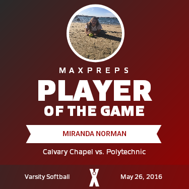 #3 Miranda Norman Player of the Game badge