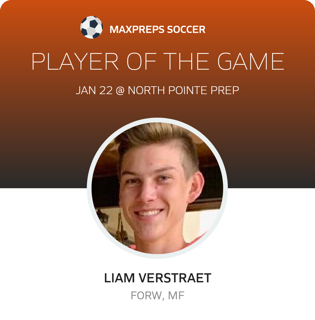 #7 Liam Verstraet Player of the Game badge