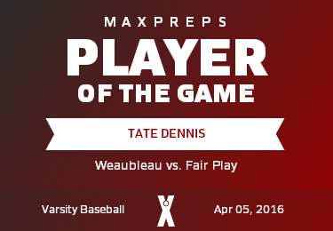 #9 Tate Dennis Player of the Game badge