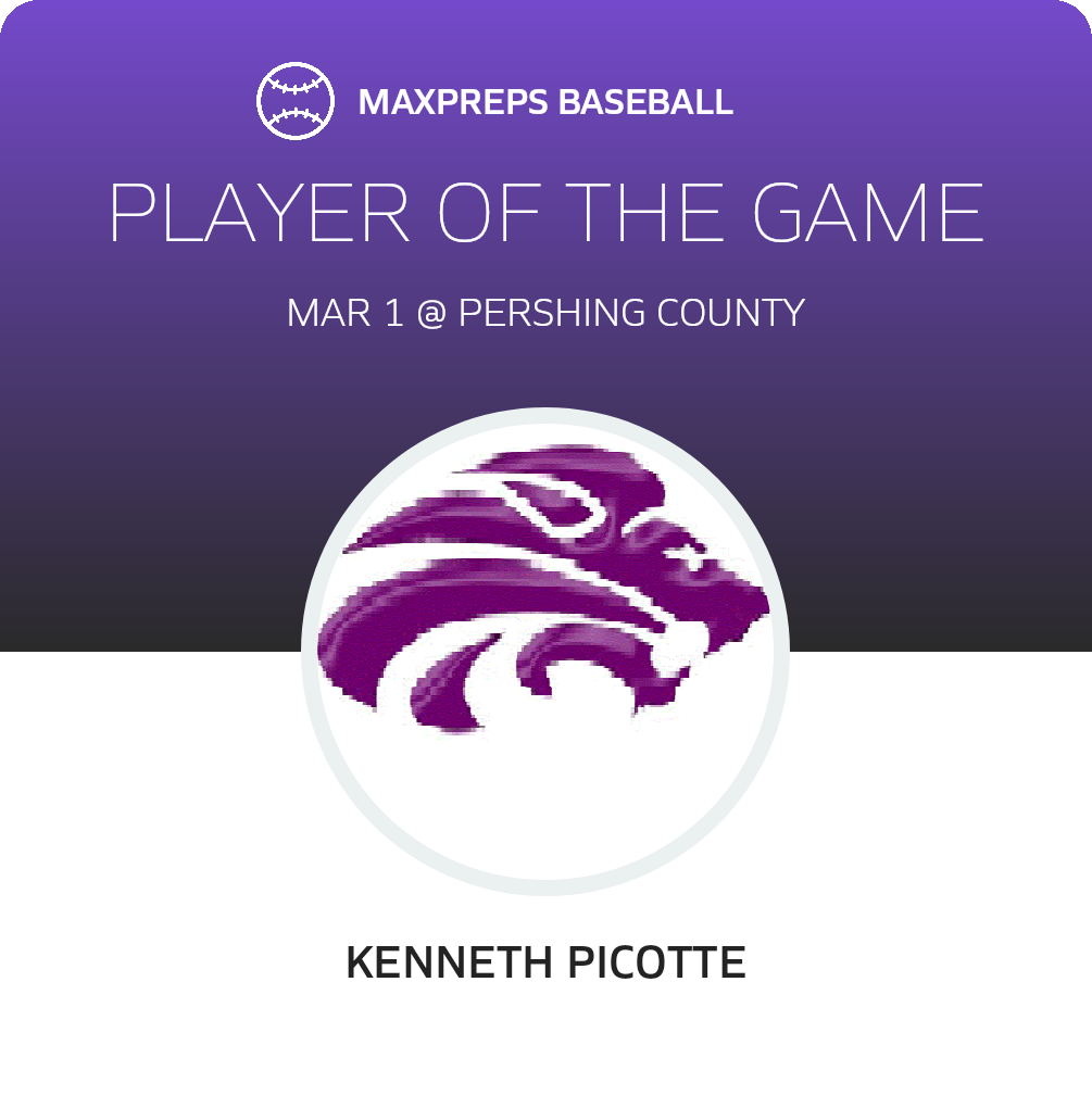 #9 Kenneth Picotte Player of the Game badge