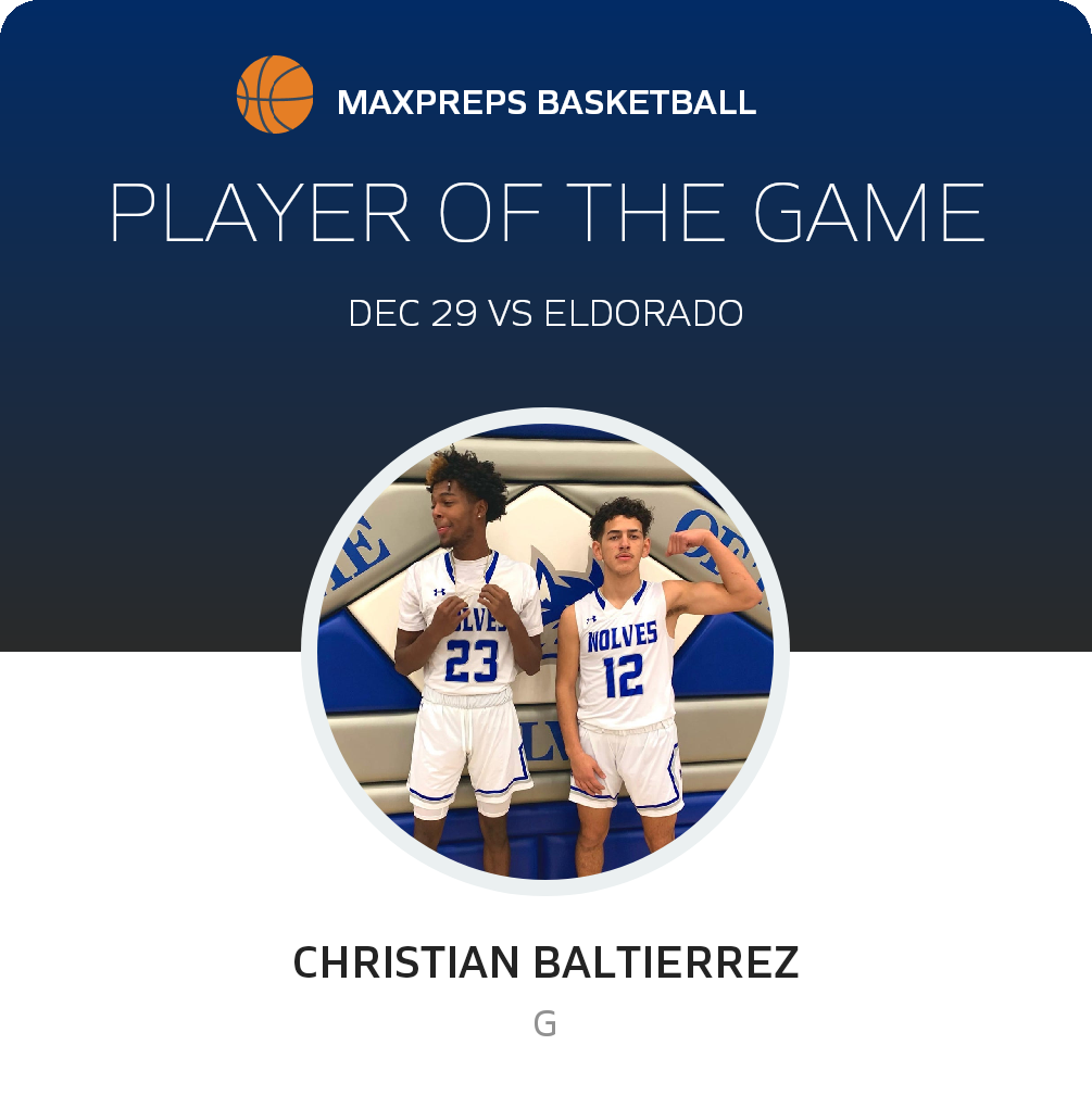 #12 C. Baltierrez Player of the Game badge