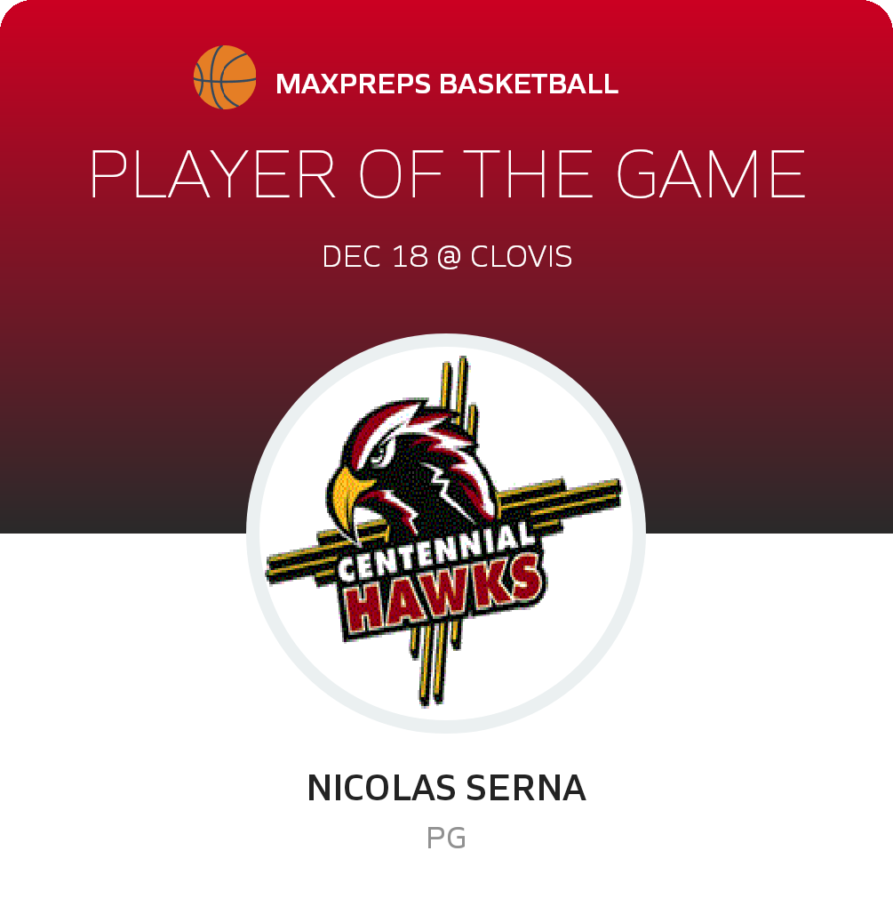 #3 Nicolas Serna Player of the Game badge