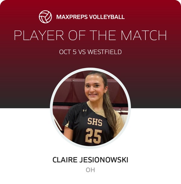 #6 Claire Jesionowski Player of the Game badge