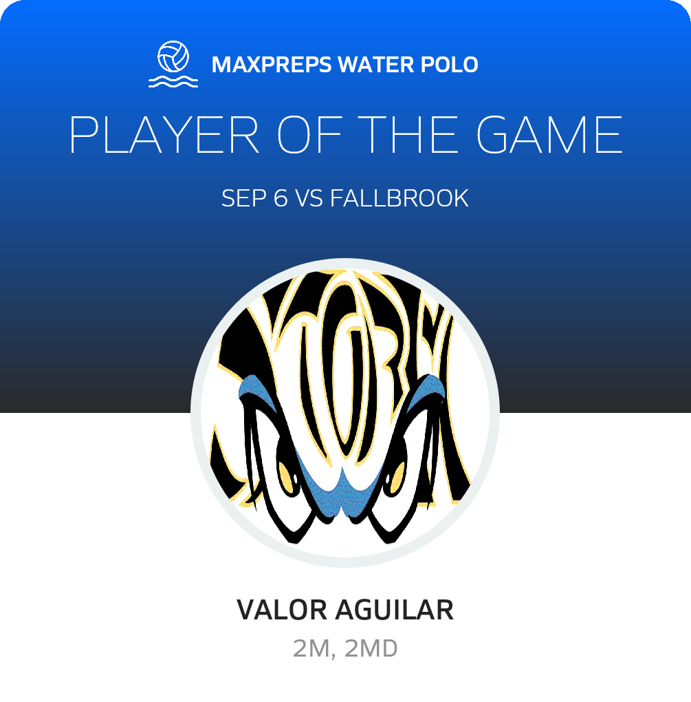 #2 Valor Aguilar Player of the Game badge