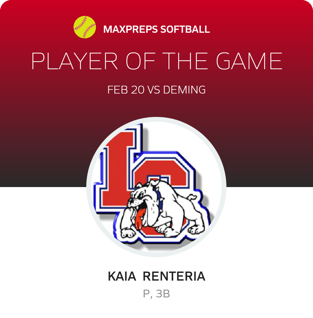 Kaia  Renteria Player of the Game badge