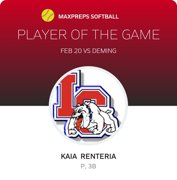 Kaia Renteria Player of the Game badge