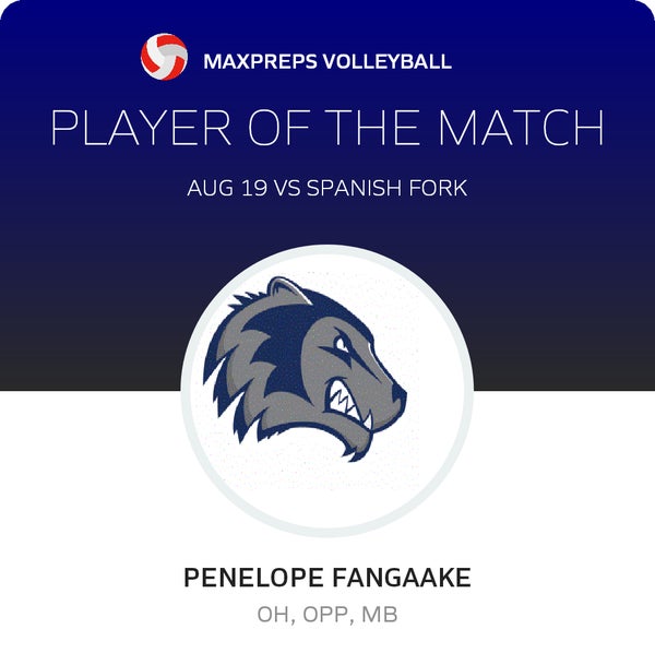 #32 Penelope Fangaake Player of the Game badge