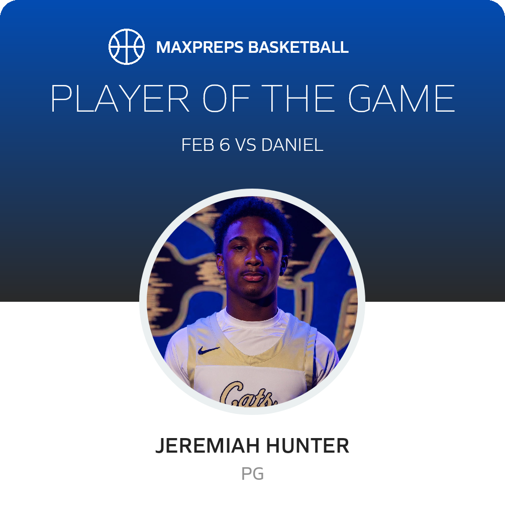 #11 Jeremiah Hunter Player of the Game badge