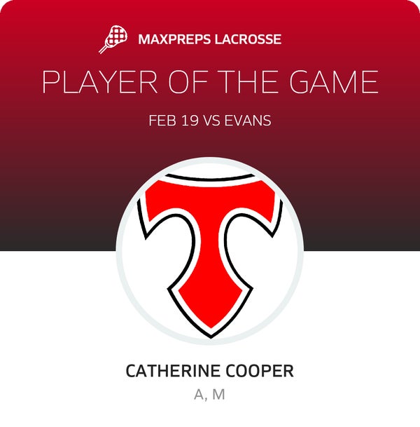 #15 Catherine Cooper Player of the Game badge
