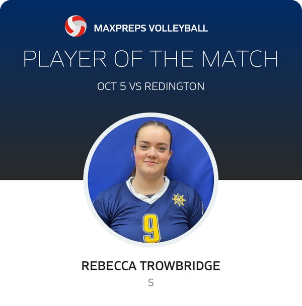 #9 Rebecca Trowbridge Player of the Game badge
