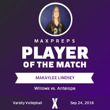 #21 Makaylee Lindsey Player of the Game badge