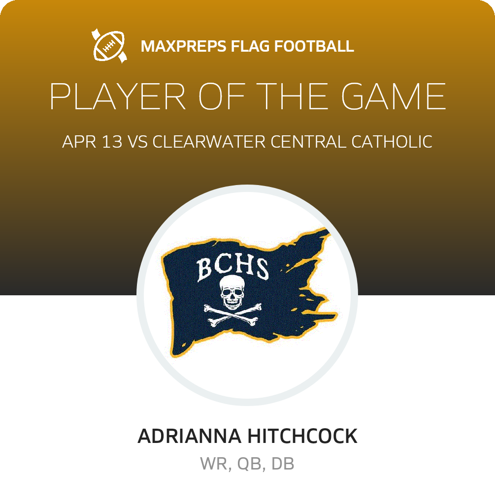 #0 Adrianna Hitchcock Player of the Game badge