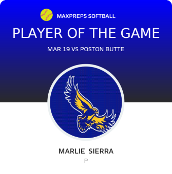 #11 Marlie  Sierra Player of the Game badge