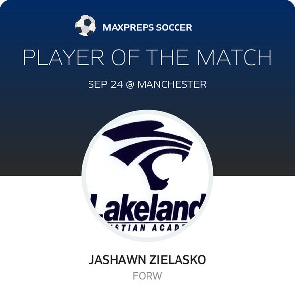 #11 Jashawn Zielasko Player of the Game badge