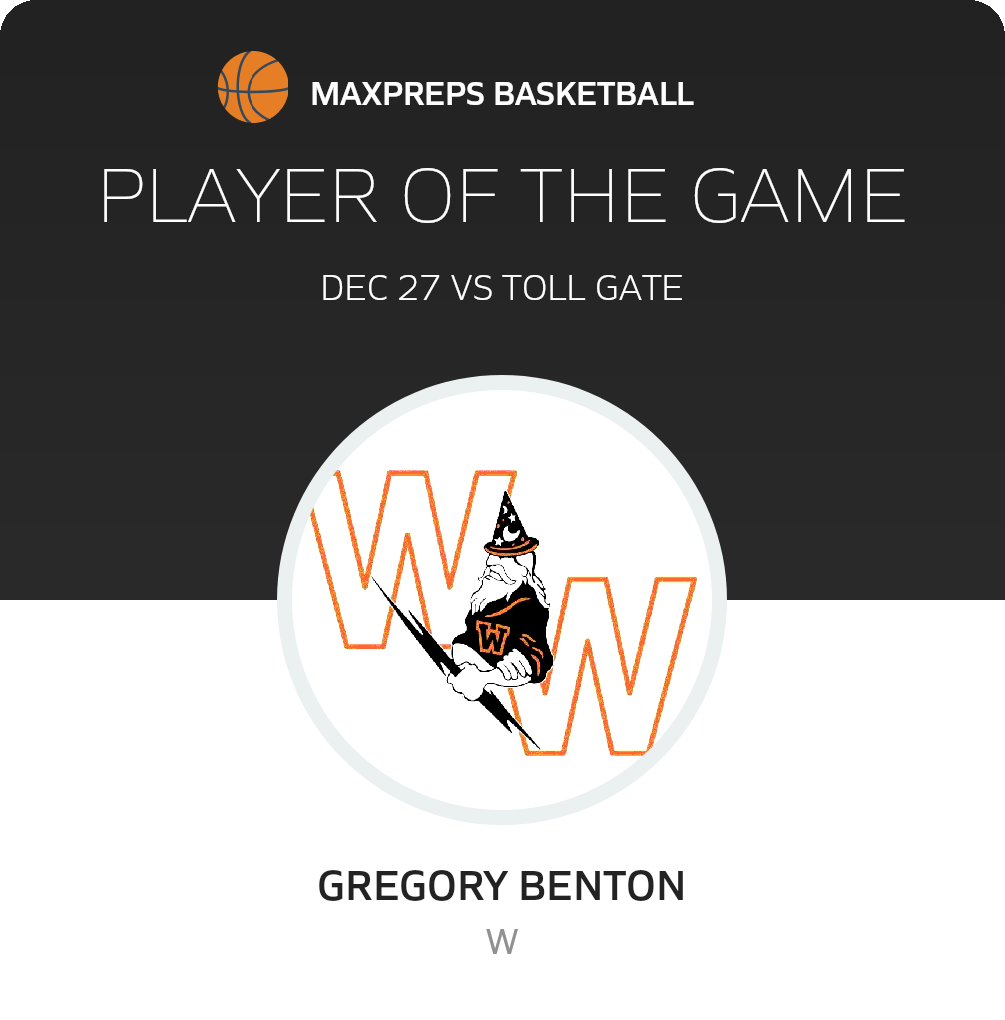 #4 Gregory Benton Player of the Game badge