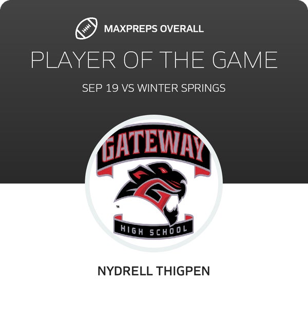 #1 Nydrell Thigpen Player of the Game badge