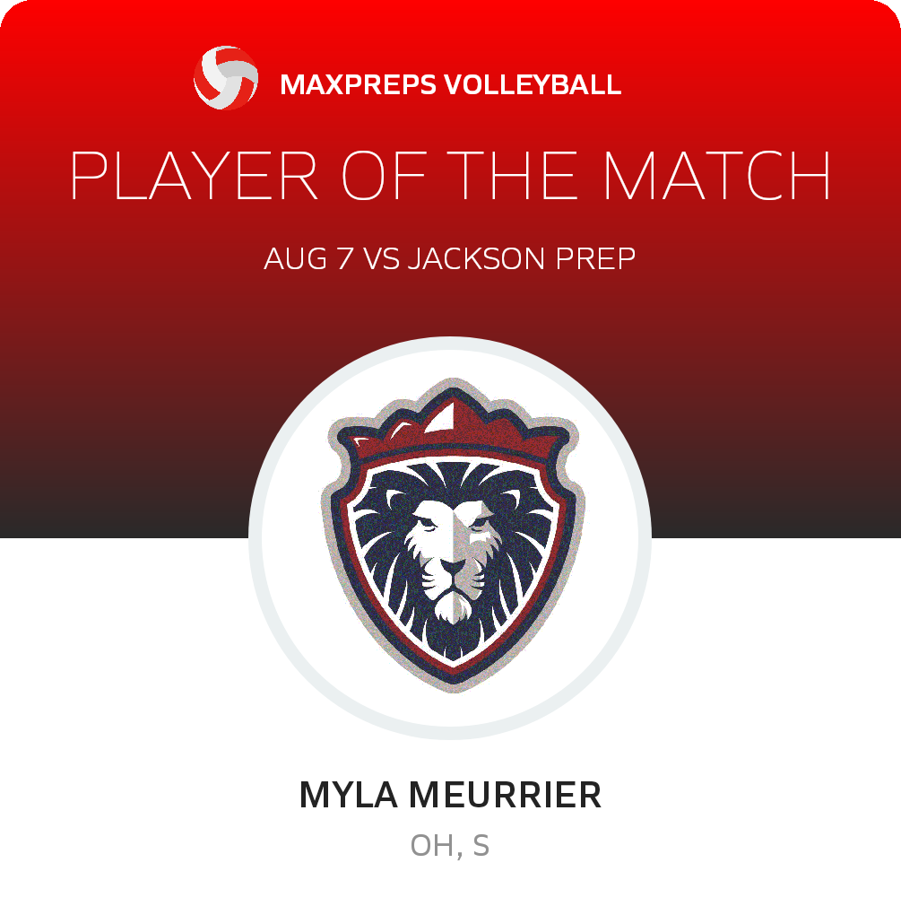 #10 Myla Meurrier Player of the Game badge