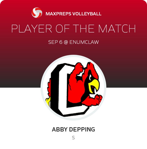 #11 Abby Depping Player of the Game badge