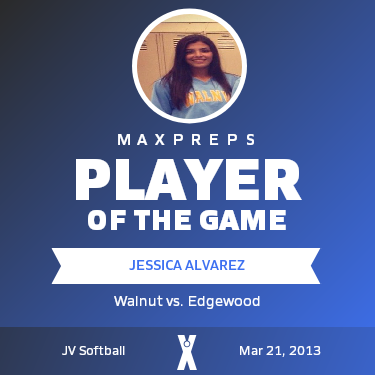 #11 Jessica Alvarez Player of the Game badge