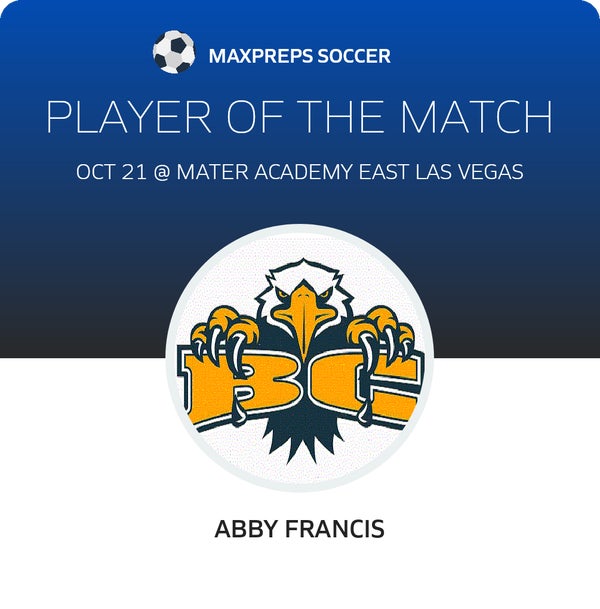 #10 Abby Francis Player of the Game badge
