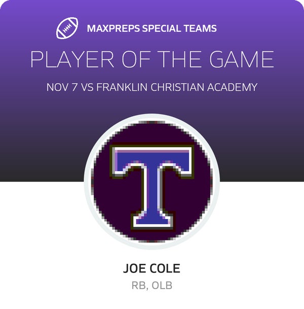 #1 Joe Cole Player of the Game badge