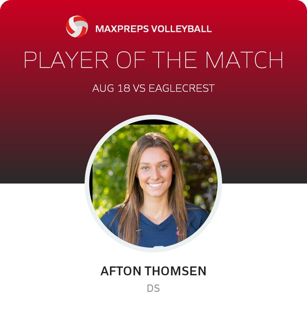 #6 Afton Thomsen Player of the Game badge