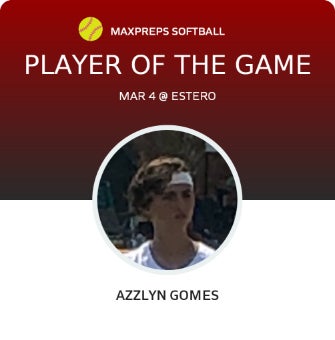 #3 Azlynn Gomes Player of the Game badge