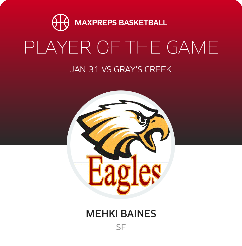 #1 Mehki Baines Player of the Game badge