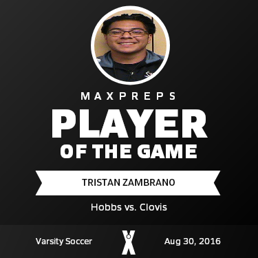 #0 Tristan Zambrano Player of the Game badge