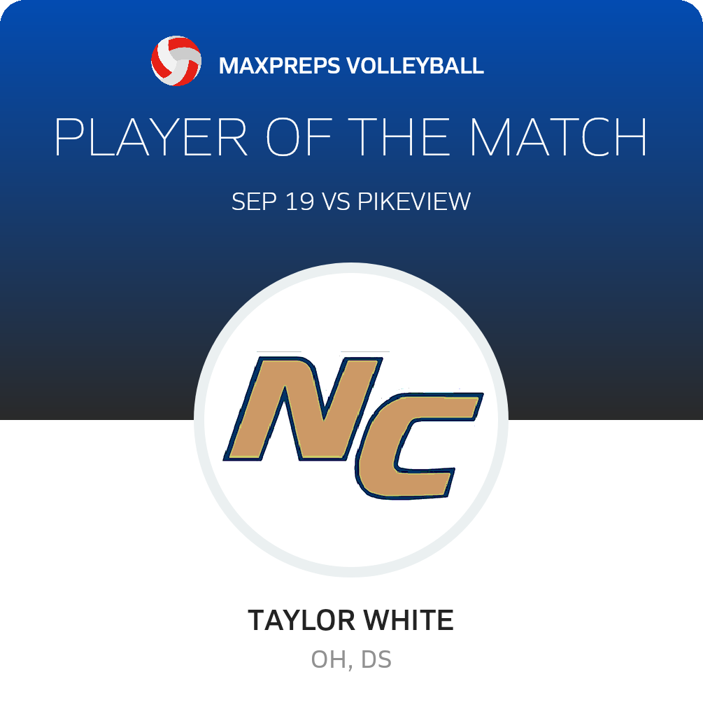 #4 Taylor White Player of the Game badge