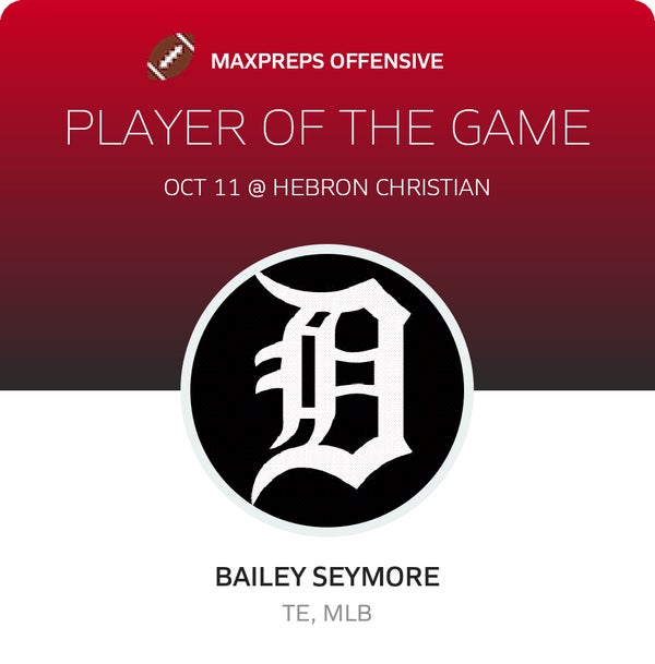 #9 Bailey Seymore Player of the Game badge