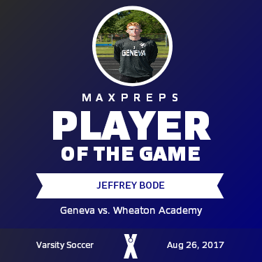#1 Jeffrey Bode Player of the Game badge