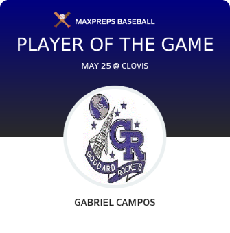 #2 Gabriel Campos Player of the Game badge