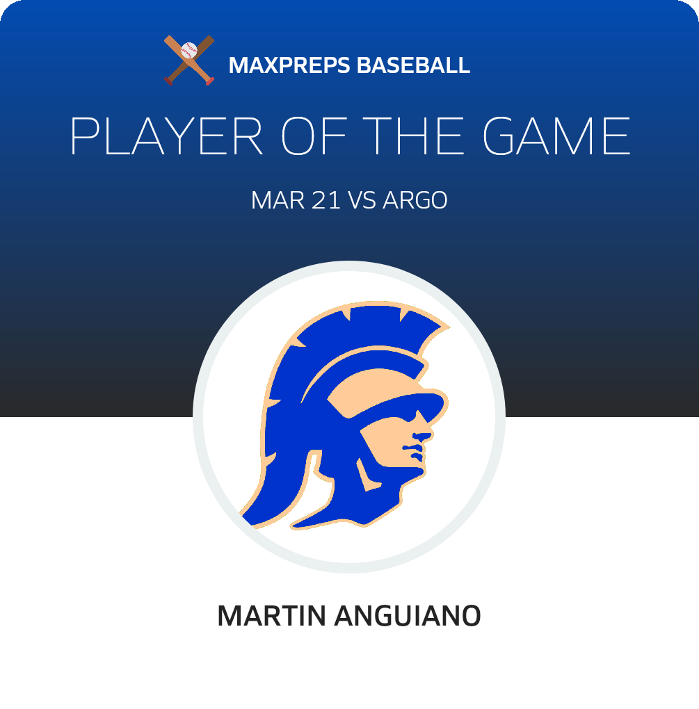 Martin Anguiano Player of the Game badge