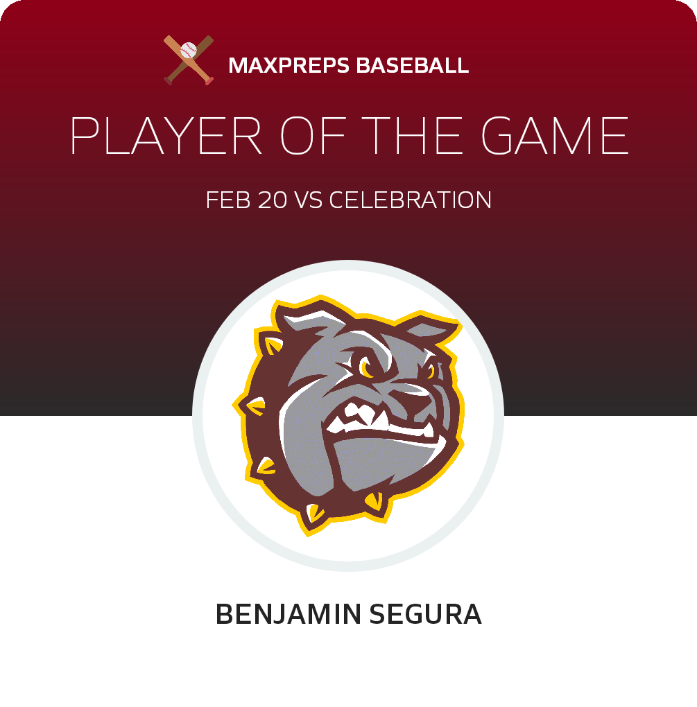 #45 Benjamin Segura Player of the Game badge