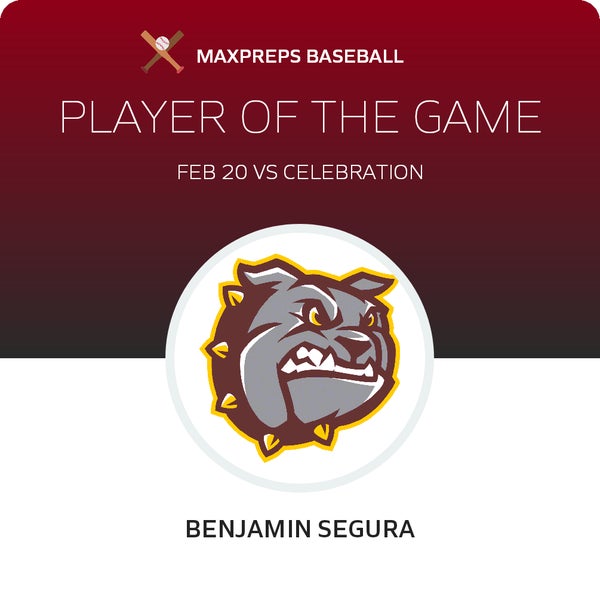 #45 Benjamin Segura Player of the Game badge