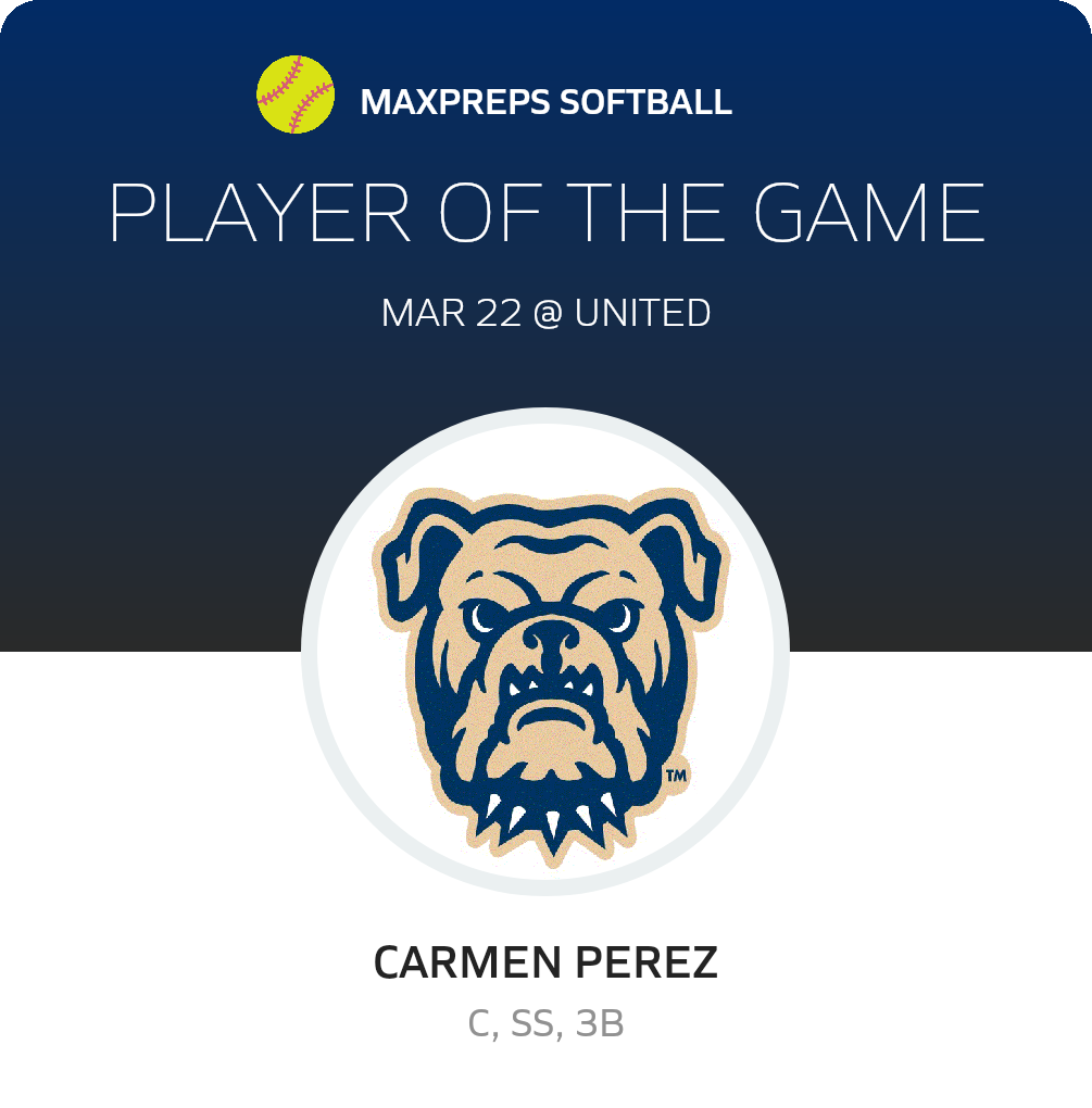 #12 Carmen Perez Player of the Game badge
