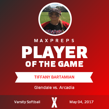 #55 Tiffany Bartamian Player of the Game badge