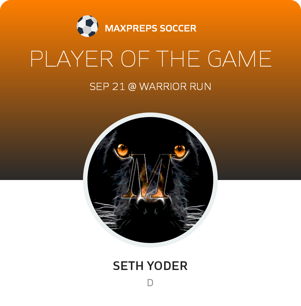 #6 Seth Yoder Player of the Game badge