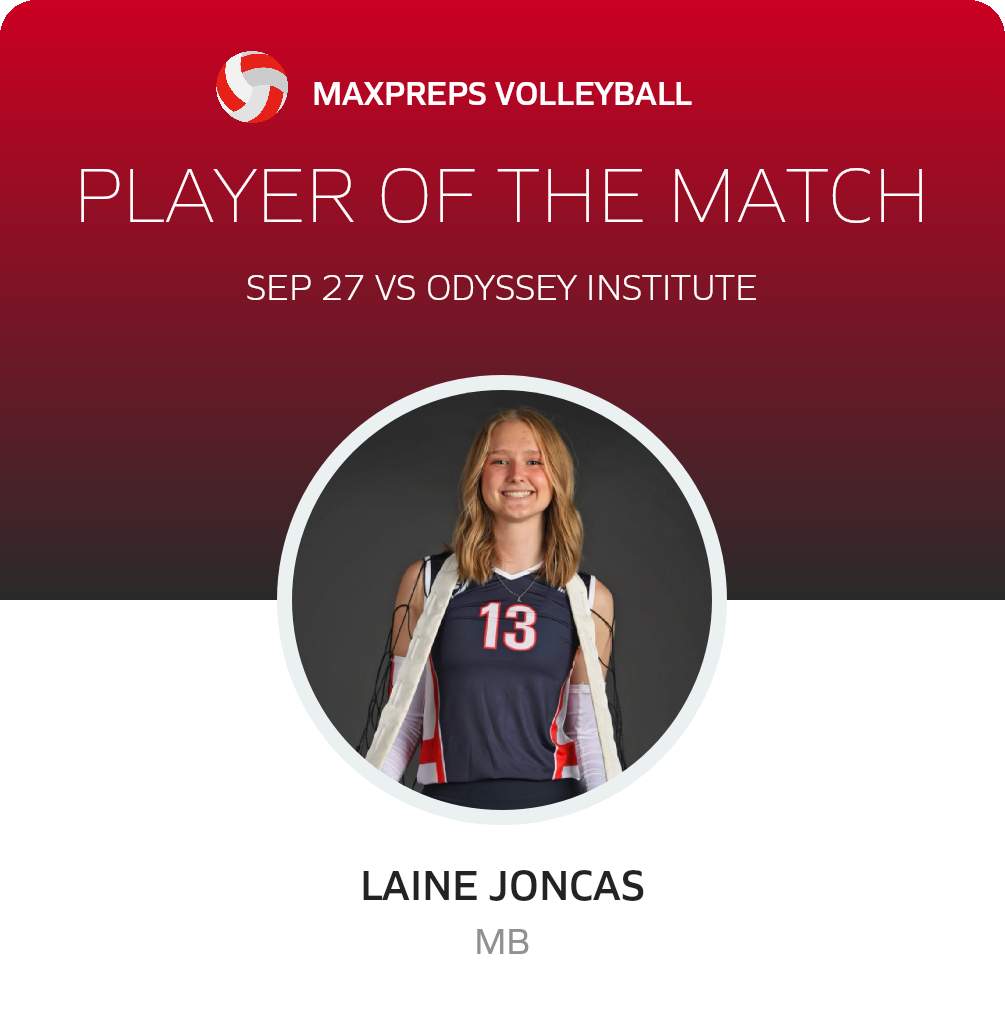 #13 Laine Joncas Player of the Game badge