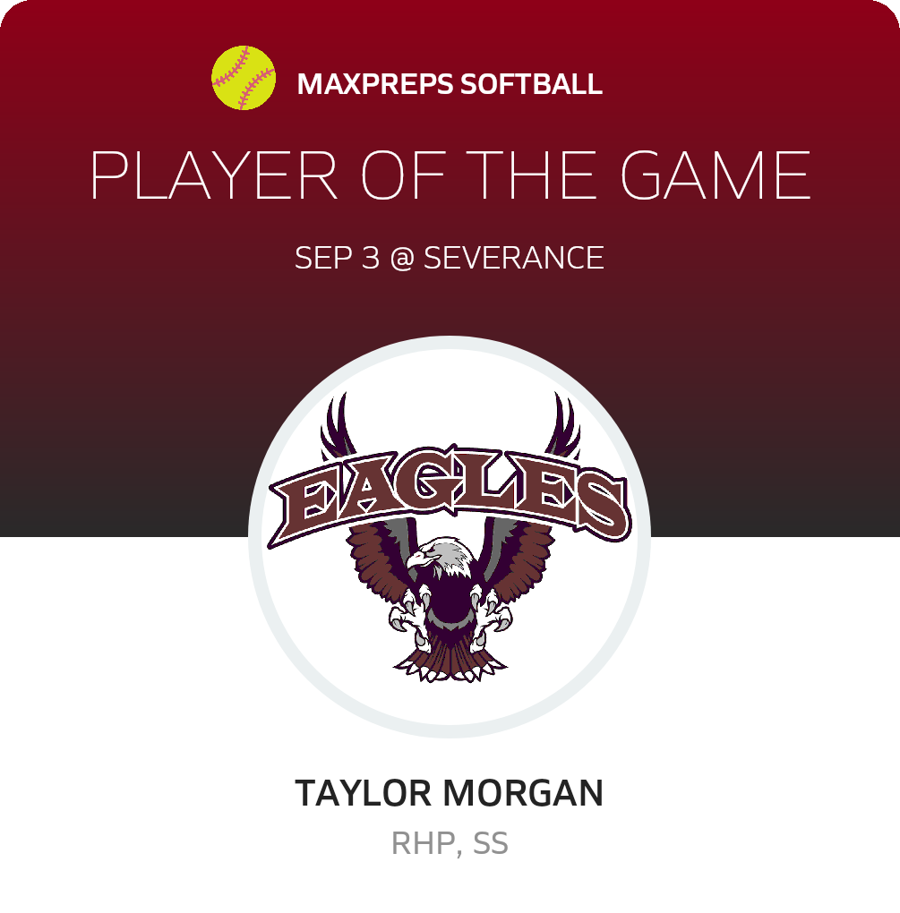 #33 Taylor Morgan Player of the Game badge