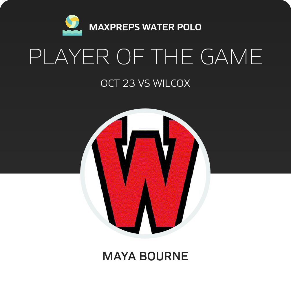 #5 Maya Bourne Player of the Game badge