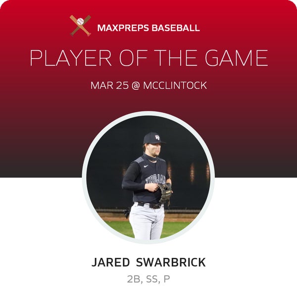#7 Jared Swarbrick Player of the Game badge