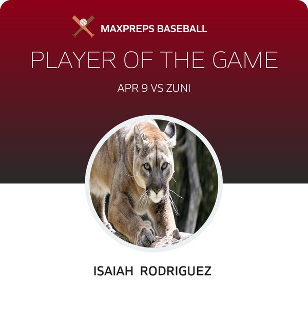 #25 Isaiah Rodriguez Player of the Game badge