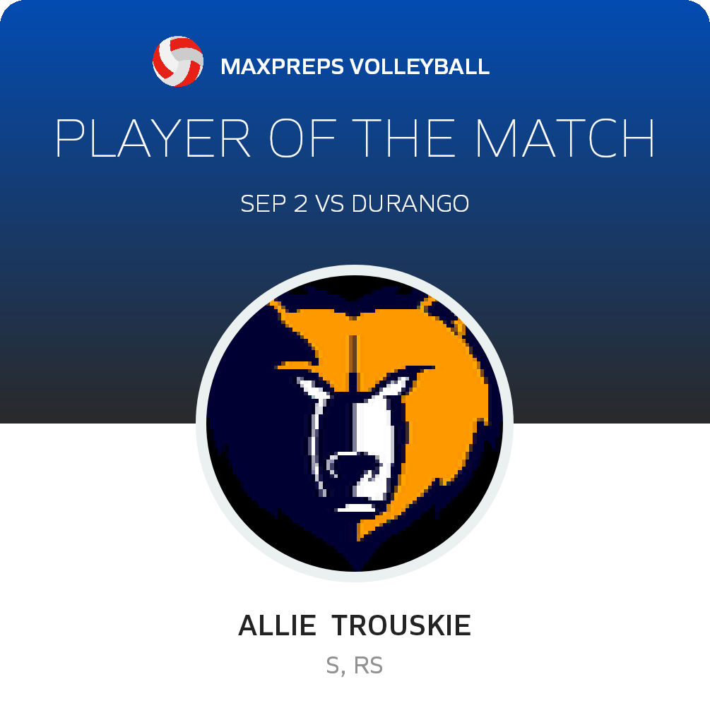 #2 Allie  Trouskie Player of the Game badge