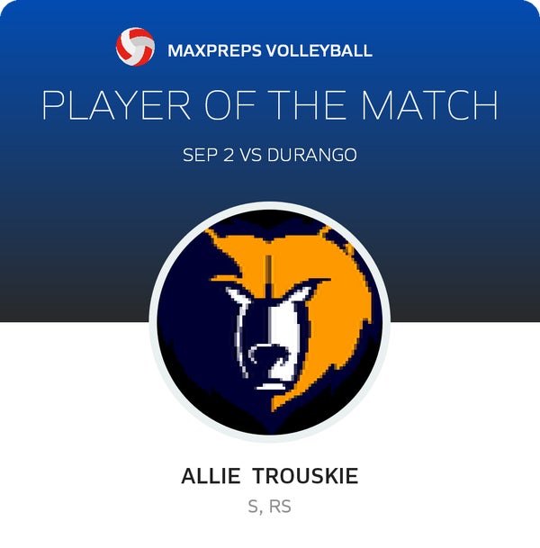 #2 Allie Trouskie Player of the Game badge
