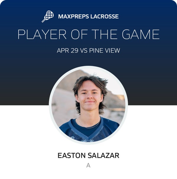 #26 Easton Salazar Player of the Game badge