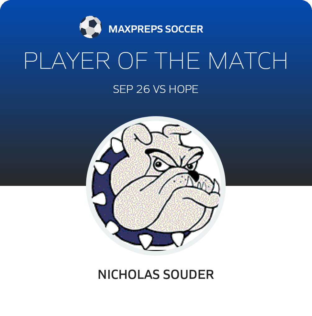 #7 Nicholas Souder Player of the Game badge